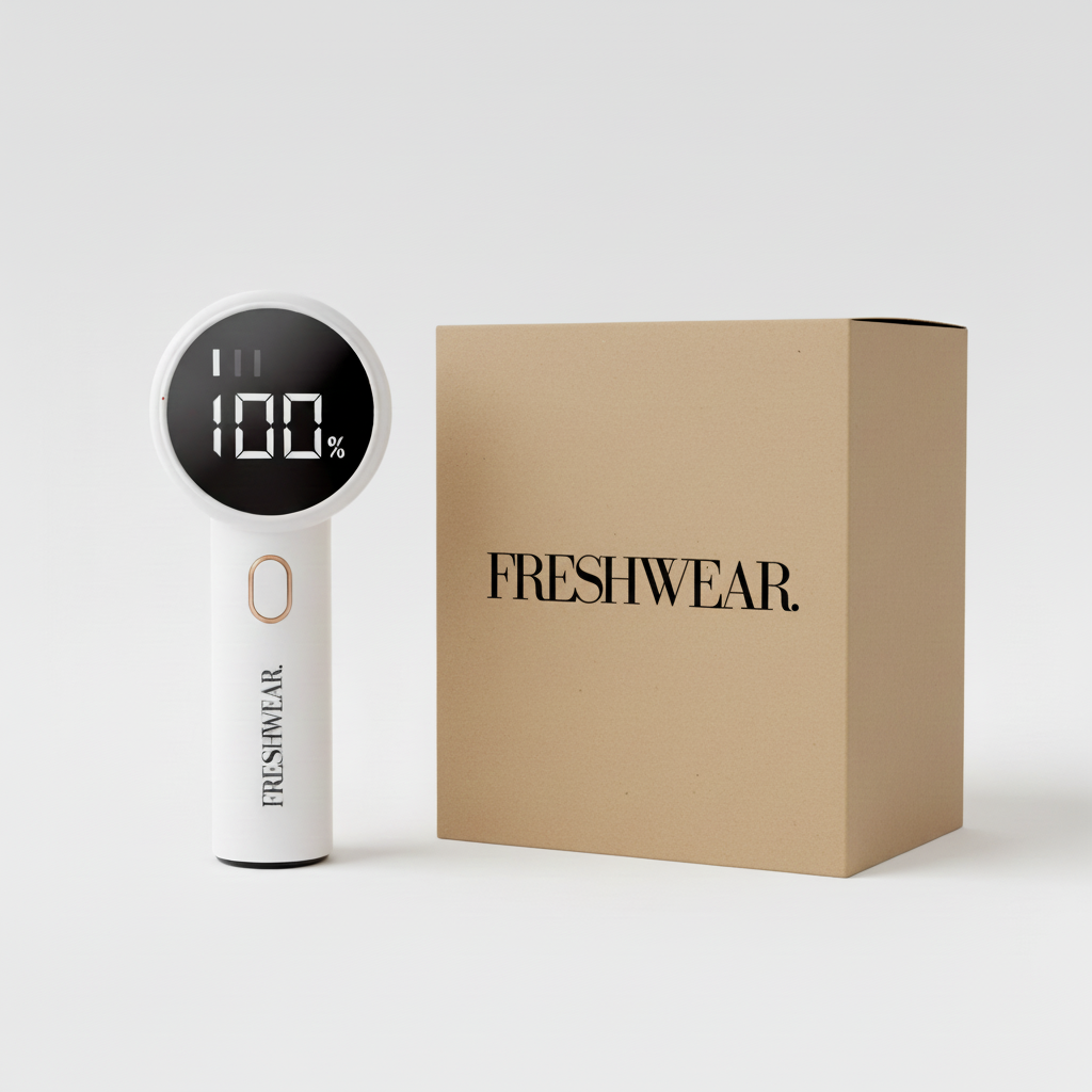 Freshwear lint remover with black branding